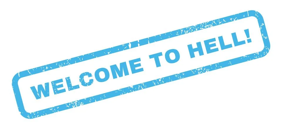Welcome To Hell! Rubber Stamp Illustrazione stock