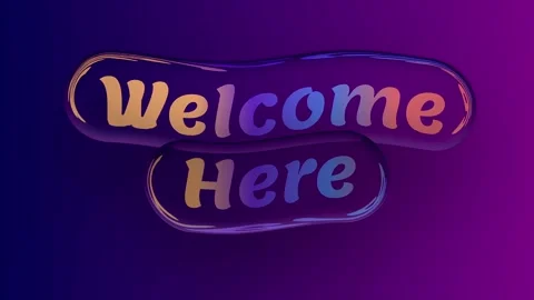 Welcome here luxurious ruby liquid glass waves loop with glossy flowing motion Stock Footage 336507431