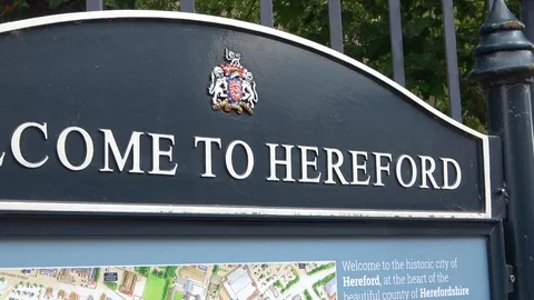 Welcome To Hereford Sign Stock Footage 115210336