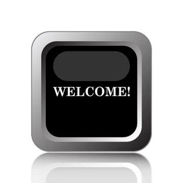 Welcome icon. Internet button on white background.. Stock Illustration