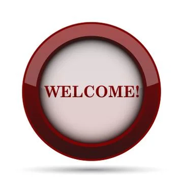 Welcome icon. Internet button on white background. . Stock Illustration