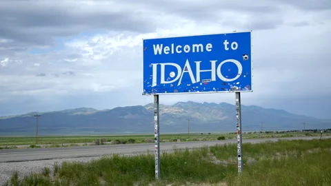 WELCOME TO IDAHO SIGN Stock Footage 247535675