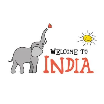 Welcome to India . Stock Illustration