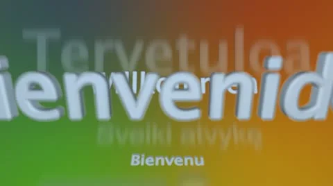 Welcome in International languages Stockbeeldmateriaal 12673700