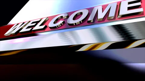 Welcome ! Intro. 3D Text Stock Footage 31526335