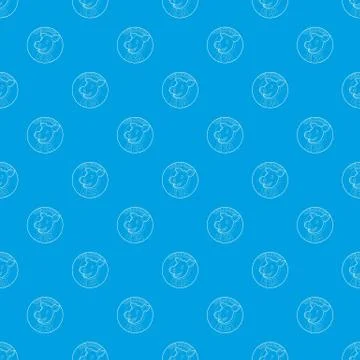 Welcome invitation to barbecue pattern vector seamless blue Stock Illustration