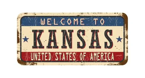 Welcome to Kansas Illustrazione stock