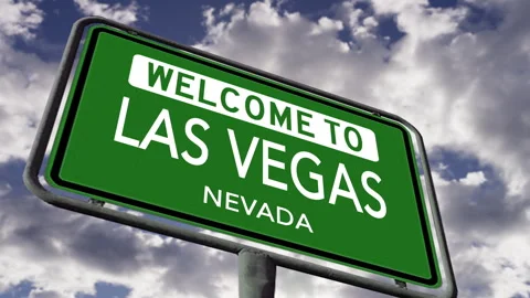 Royalty-Free photo: Welcome to Las Vegas road sign