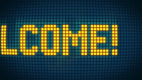 Welcome, Led Display message Stock Footage 85035073