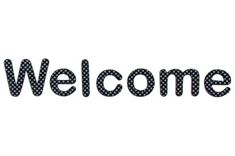 Welcome lettering Stock Illustration