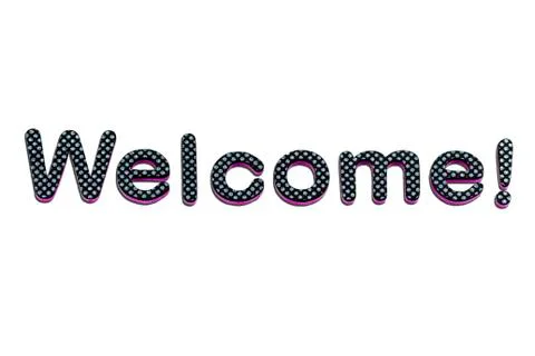 Welcome lettering Stock Illustration