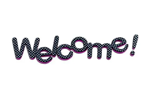 Welcome lettering Stock Illustration