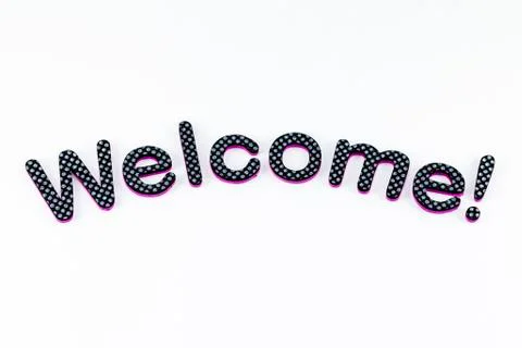 Welcome lettering Stock Illustration