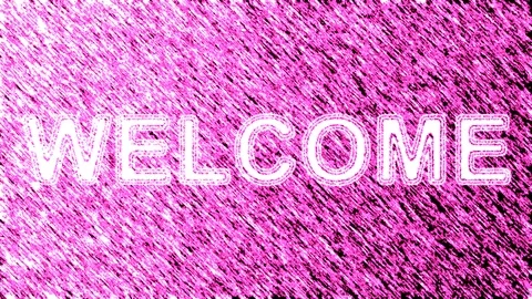 Welcome. Looping footage has 4K resolution. Prores 4444. Illustration. Stock Footage 105889015