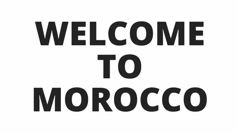 Welcome to Marocco with text animation Stock Footage 115947177