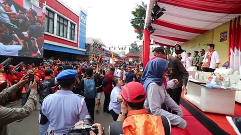 Welcome the Mayor of Bogor Stock Footage 124769712