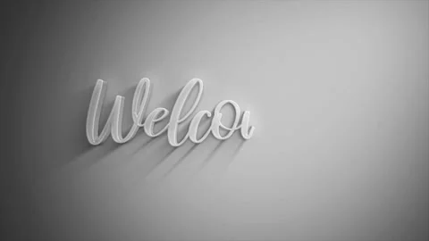 Welcome Message With Elegant White Glow Style Effect Stock Footage 139824598