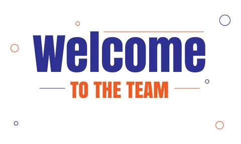 Welcome Message Team Text Stock Illustration