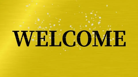 WELCOME message text animation motion graphics Video stock 163880786