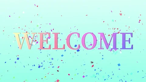 WELCOME message text animation motion graphics Stock Footage 163880796