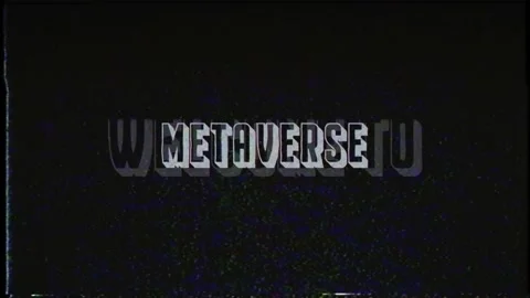 Welcome to Metaverse with VHS effect Stock Footage 239074272