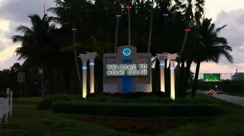 Welcome to Miami Beach Video stock 636626