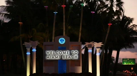 Welcome to Miami Beach Stock Footage 636636