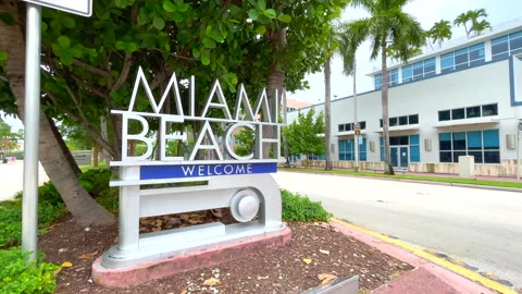 Welcome to miami beach Stock Footage 159108310