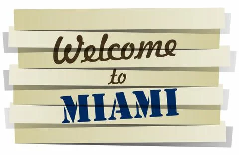 Welcome To Miami Stock Illustration