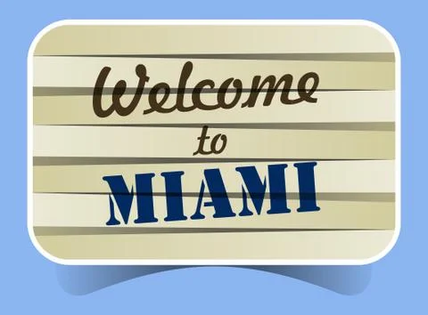 Welcome To Miami Stock Illustration