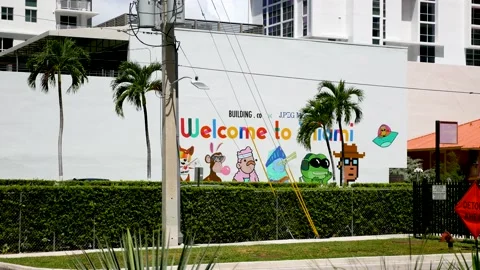 Welcome to Miami street graffiti mural i... | Stock Video | Pond5