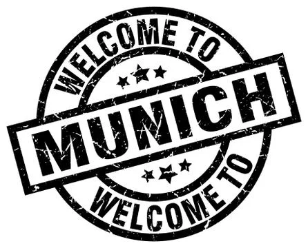 Welcome to Munich black stamp Stock Illustration