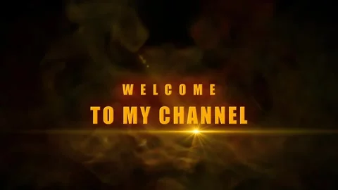 Welcome to my channel text effect green screen background Stock Footage 277345501