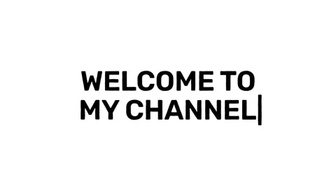 Welcome to my channel typewriter text animation on white background 스톡 동영상 297063763