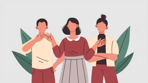Welcome To My Team Concept Animation HD On Alpha Stock Footage 295907435