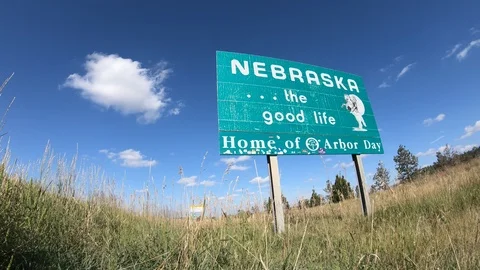 Welcome to Nebraska Time Lapse Stock Footage 94060533