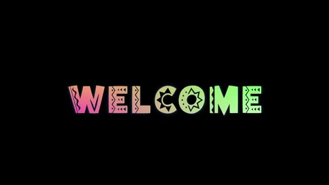 Welcome  neon light rays text effect animated video with transparent background Stock Footage 274465701
