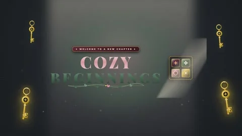 Welcome to a new chapter with cozy beginnings and decorative keys Stock Footage 344467545