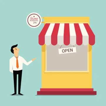 Welcome to new store Stock Illustration