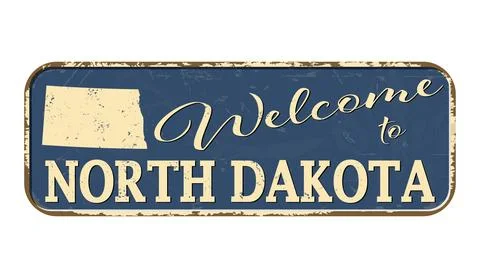 Welcome to North Dakota 스톡 일러스트