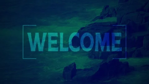 Welcome Ocean Waves Title Motion Stock Footage 201744862