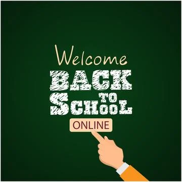 Welcome to the online school. Stock Illustration