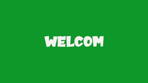 Welcome. opening remarks on green screen for content creators or video projects Stock Footage 292123129