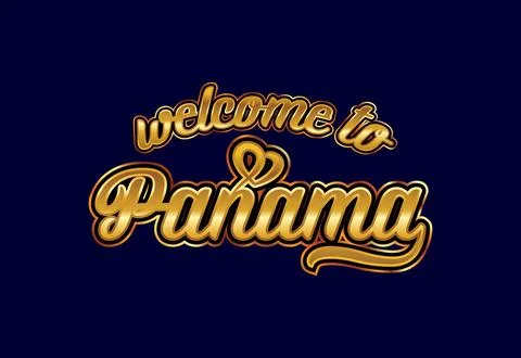 Welcome To Panama. Word Text Creative Font Design Illustration. Welcome sign Stock Illustration