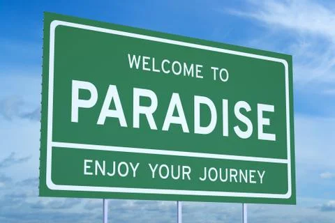 Welcome to Paradise concept 스톡 일러스트