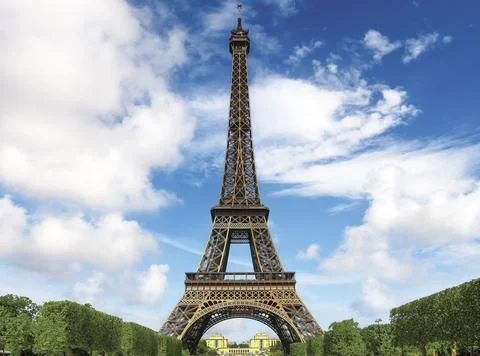 Welcome in Paris Eiffel Tower Stock Photos