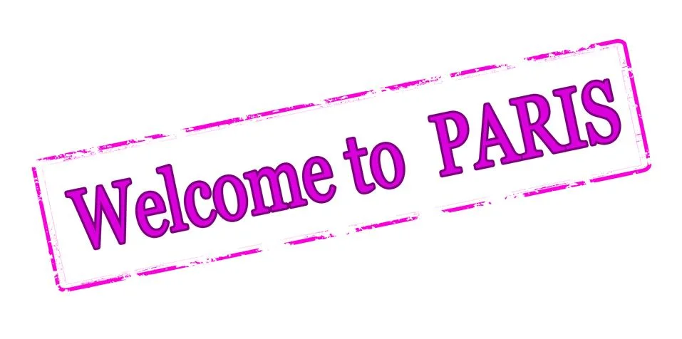 Welcome to Paris Stock-Illustration
