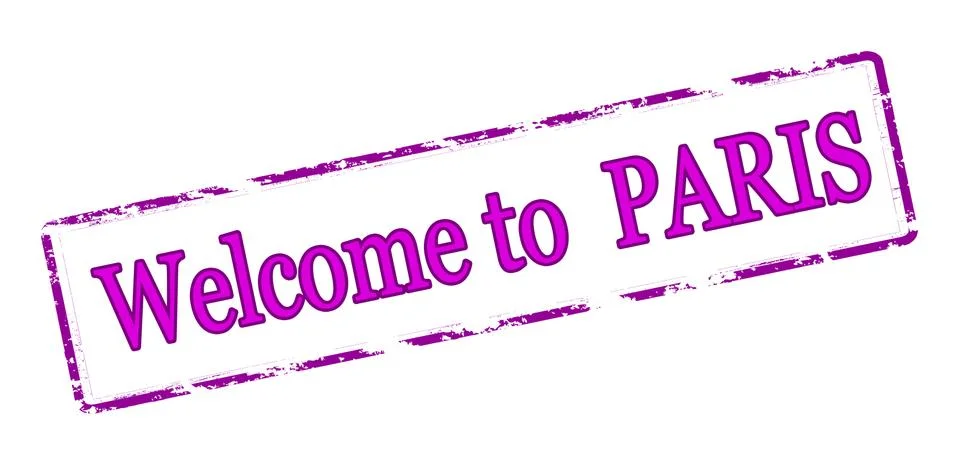 Welcome to Paris Stock-Illustration