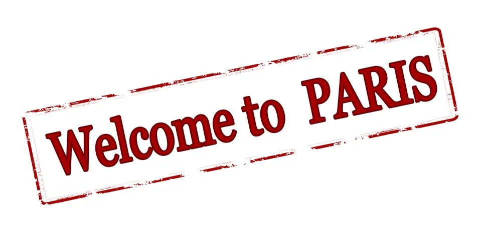 Welcome to Paris Stock Illustration