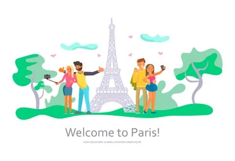 Welcome to Paris Stock-Illustration